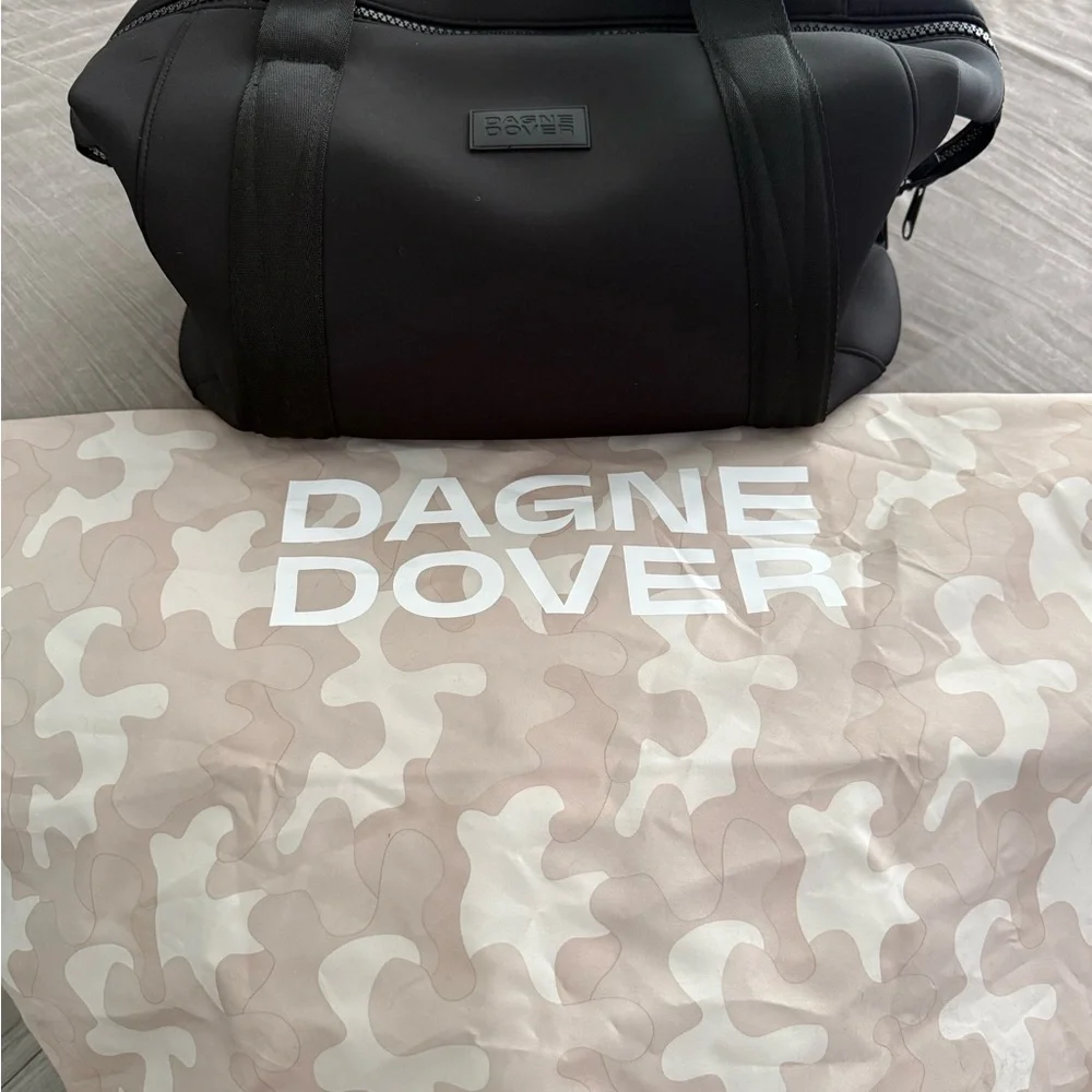 Dagne Dover Black Duffel with Detachable Shoulder Strap